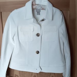 Chicos Off-White Bomber Jacket